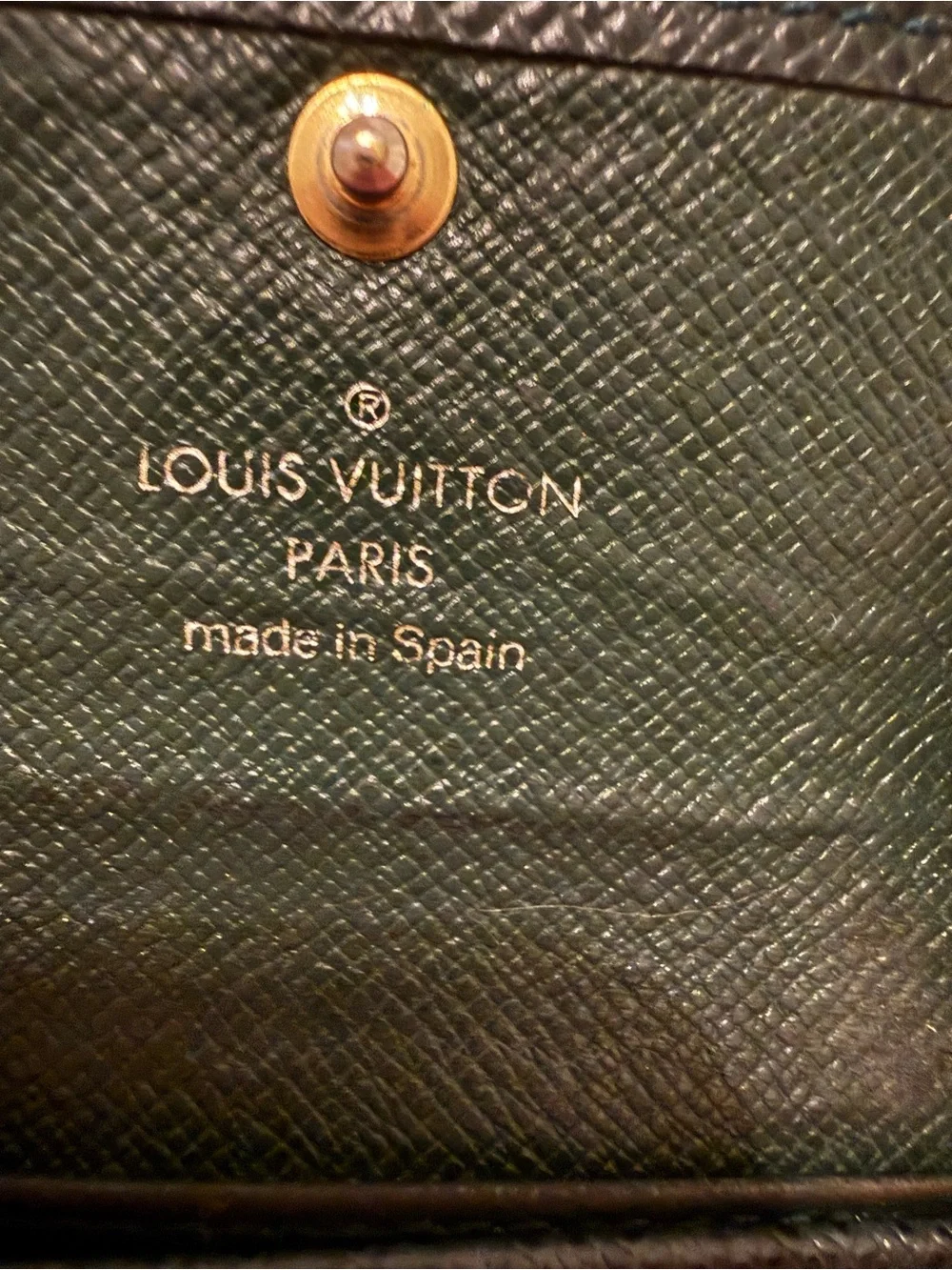 Louis Vuitton Green Tiaga Key & Card Holder